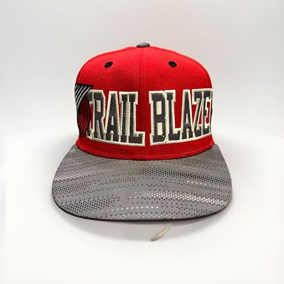 adidas Other - Adidas Mens Red Gray NBA Portland Trail Blazers SnapBack Hat Wool Baseball Cap